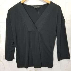 Banana Republic Factory Black V-neck blouse